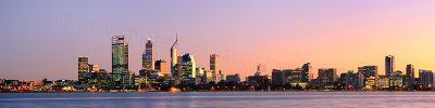 Perth and the Swan River at Sunrise, 4th July 2012