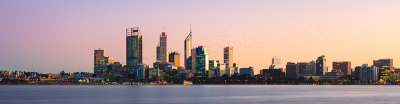 Perth and the Swan River at Sunrise, 5th July 2012