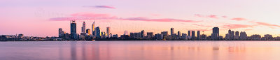Perth and the Swan River at Sunrise, 6th July 2012
