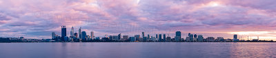Perth and the Swan River at Sunrise, 15th July 2012