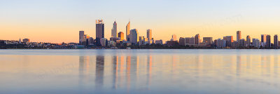 Perth and the Swan River at Sunrise, 21st July 2012