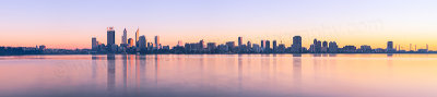 Perth and the Swan River at Sunrise, 26th July 2012