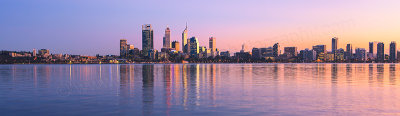 Perth and the Swan River at Sunrise, 27th July 2012