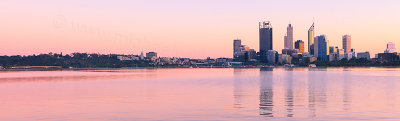 Perth and the Swan River at Sunrise, 28th July 2012