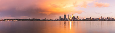 Perth and the Swan River at Sunrise, 1st August 2012