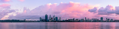 Perth and the Swan River at Sunrise, 4th August 2012