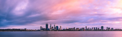 Perth and the Swan River at Sunrise, 5th August 2012