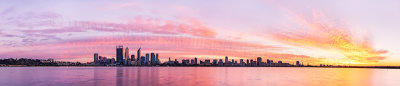 Perth and the Swan River at Sunrise, 11th August 2012