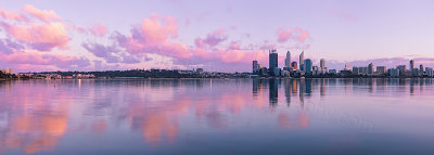 Perth and the Swan River at Sunrise, 13th August 2012