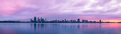 Perth and the Swan River at Sunrise, 15th August 2012