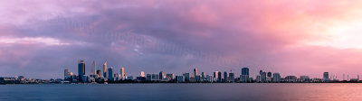 Perth and the Swan River at Sunrise, 22nd August 2012
