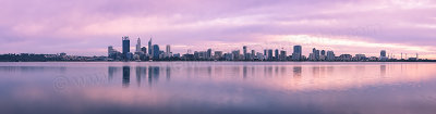 Perth and the Swan River at Sunrise, 24th August 2012