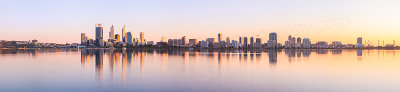 Perth and the Swan River at Sunrise, 25th August 2012
