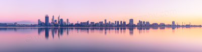 Perth and the Swan River at Sunrise, 27th August 2012