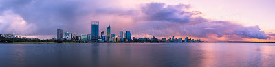 Perth and the Swan River at Sunrise, 28th August 2012