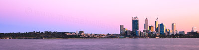 Perth and the Swan River at Sunrise, 31st August 2012