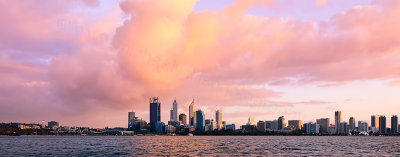 Perth and the Swan River at Sunrise, 26th September 2012