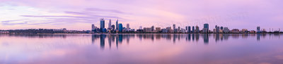 Perth and the Swan River at Sunrise, 17th October 2012