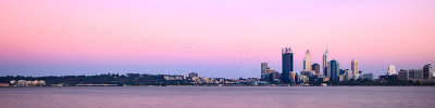 Perth and the Swan River at Sunrise, 3rd December 2012
