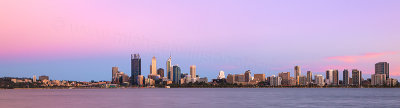 Perth and the Swan River at Sunrise, 4th December 2012