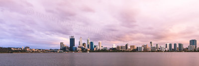 Perth and the Swan River at Sunrise, 13th December 2012
