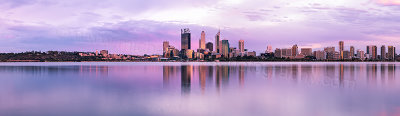 Perth and the Swan River at Sunrise, 28th December 2012