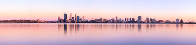 Perth and the Swan River at Sunrise, 31st December 2012