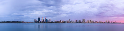 Perth and the Swan River at Sunrise, 6th January 2013