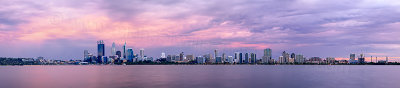 Perth and the Swan River at Sunrise, 7th January 2013