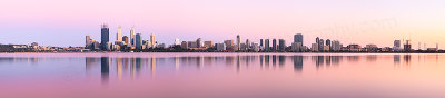 Perth and the Swan River at Sunrise, 21st January 2013