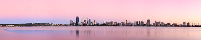 Perth and the Swan River at Sunrise, 26th January 2013