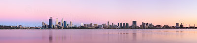 Perth and the Swan River at Sunrise, 27th January 2013