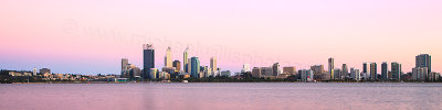 Perth and the Swan River at Sunrise, 28th January 2013