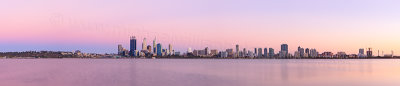Perth and the Swan River at Sunrise, 7th February 2013
