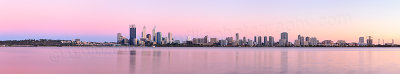 Perth and the Swan River at Sunrise, 9th February 2013