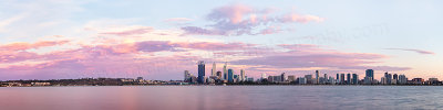 Perth and the Swan River at Sunrise, 11th February 2013