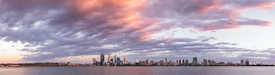 Perth and the Swan River at Sunrise, 26th February 2013