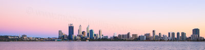 Perth and the Swan River at Sunrise, 28th February 2013
