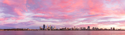 Perth and the Swan River at Sunrise, 9th March 2013