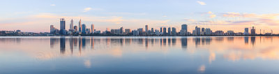 Perth and the Swan River at Sunrise, 25th March 2013