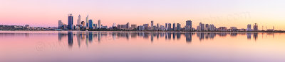 Perth and the Swan River at Sunrise, 30th March 2013