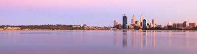 Perth and the Swan River at Sunrise, 1st April 2013