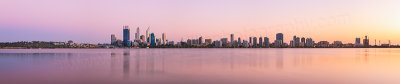 Perth and the Swan River at Sunrise, 6th April 2013