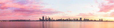 Perth and the Swan River at Sunrise, 10th April 2013