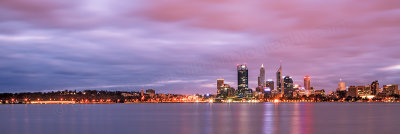 Perth and the Swan River at Sunrise, 21st April 2013