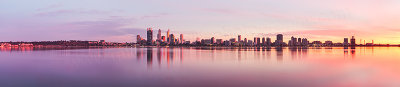 Perth and the Swan River at Sunrise, 24th April 2013