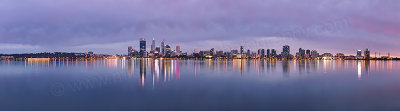 Perth and the Swan River at Sunrise, 25th April 2013