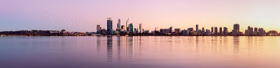 Perth and the Swan River at Sunrise, 21st May 2013
