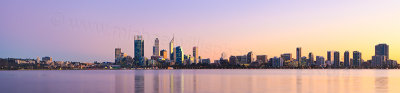 Perth and the Swan River at Sunrise, 24th May 2013