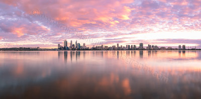 Perth and the Swan River at Sunrise, 26th May 2013